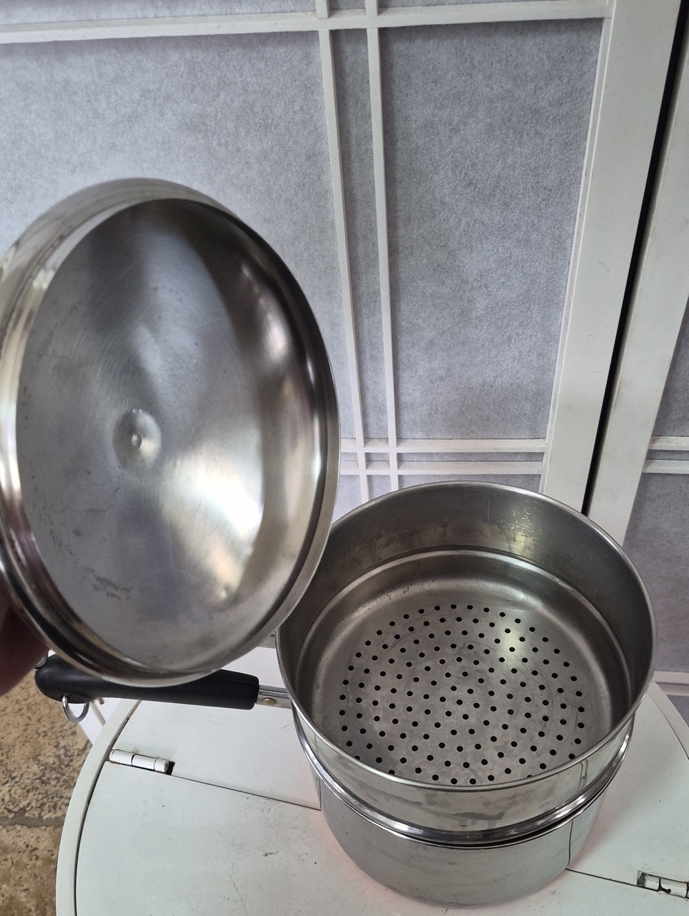 COPY - COPY - Vintage Revere Ware 3 Qt Copper Bottom Pot and Steamer Set - Picture 5 of 8